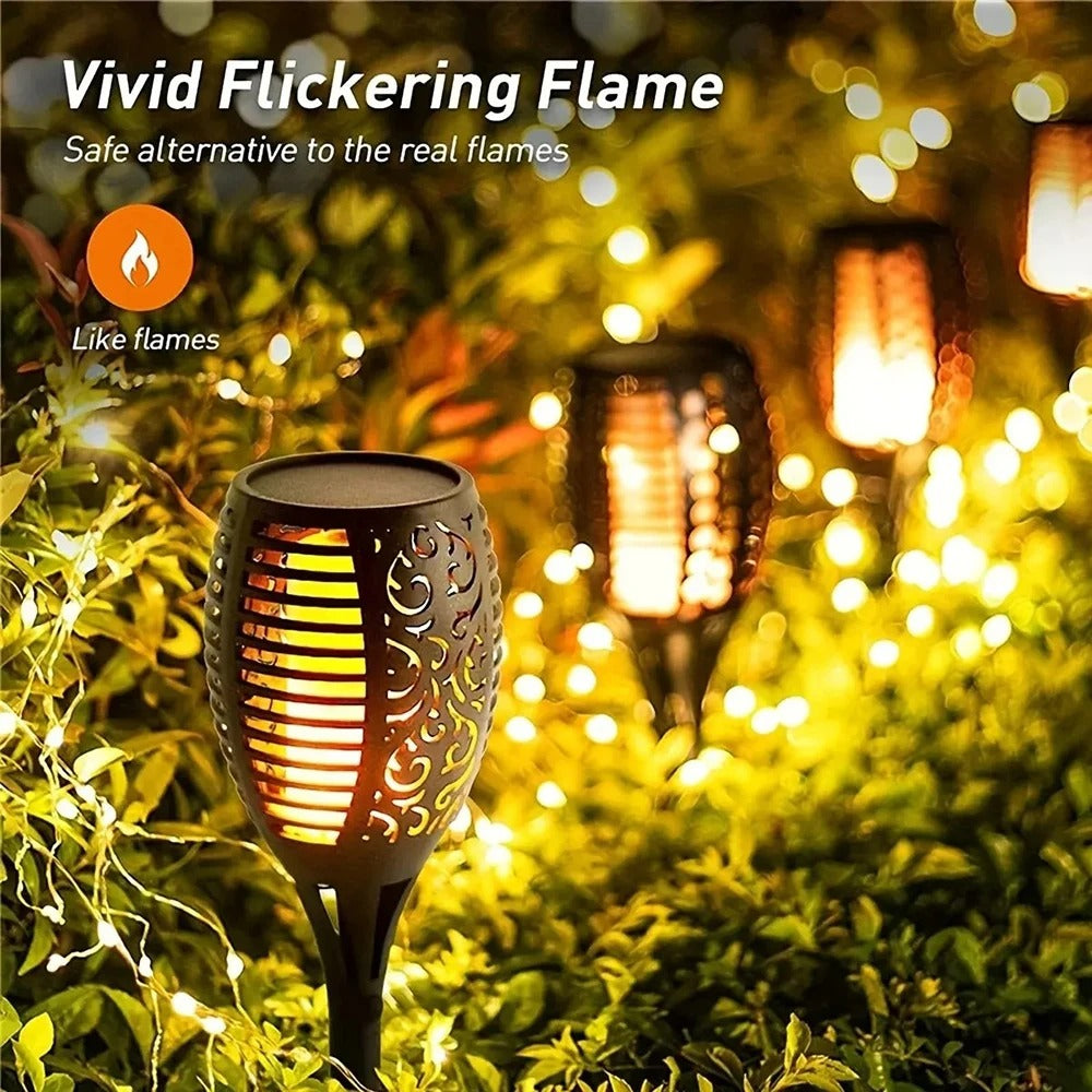 Borne solaire flamme